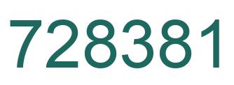 Número 728381 imagen verde