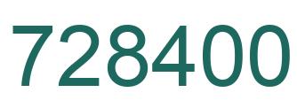 Number 728400 green image