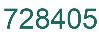 Número 728405 imagen verde