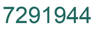 Number 7291944 green image