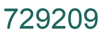 Number 729209 green image