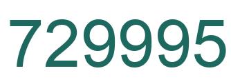 Number 729995 green image