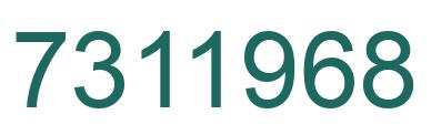 Number 7311968 green image