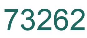 Number 73262 green image