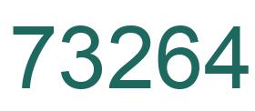 Number 73264 green image