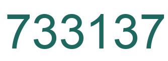 Number 733137 green image