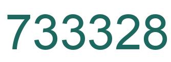 Number 733328 green image