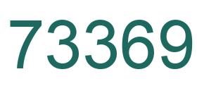 Number 73369 green image