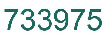 Number 733975 green image