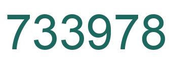 Number 733978 green image