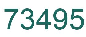 Number 73495 green image