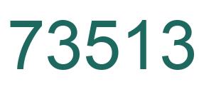 Number 73513 green image