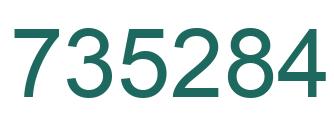Número 735284 imagen verde