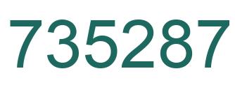 Número 735287 imagen verde