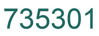 Número 735301 imagen verde