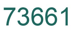 Number 73661 green image