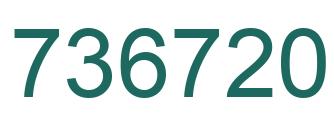 Number 736720 green image