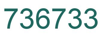 Number 736733 green image