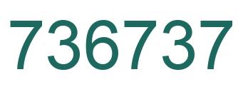 Number 736737 green image