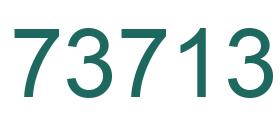 Number 73713 green image
