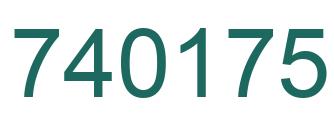 Number 740175 green image