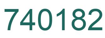 Number 740182 green image