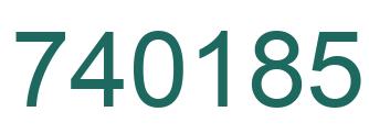 Number 740185 green image