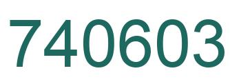 Número 740603 imagen verde