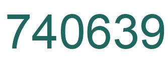 Número 740639 imagen verde