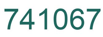 Number 741067 green image