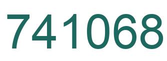 Number 741068 green image