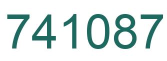 Number 741087 green image