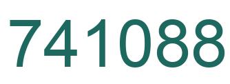 Number 741088 green image