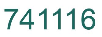 Number 741116 green image