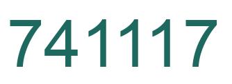 Number 741117 green image
