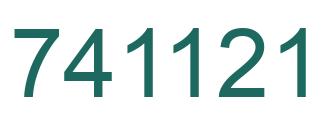 Number 741121 green image
