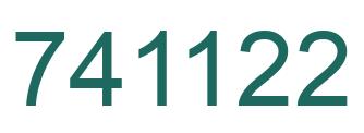 Number 741122 green image