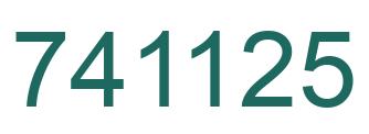 Number 741125 green image