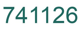 Number 741126 green image