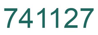 Number 741127 green image