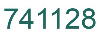 Number 741128 green image