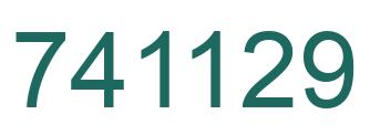 Number 741129 green image