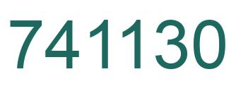 Number 741130 green image