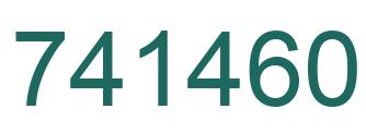 Number 741460 green image