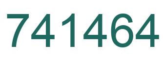 Number 741464 green image