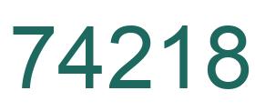 Number 74218 green image