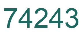 Zahl 74243 grün bild