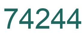 Zahl 74244 grün bild