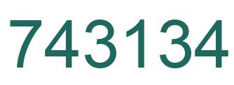 Number 743134 green image