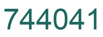 Number 744041 green image